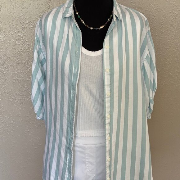 beachlunchlounge Teal & White Striped Top Size XS Bundle & SAVE 30% off 2 - Picture 1 of 5
